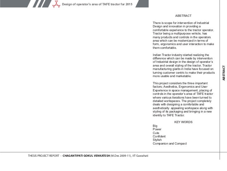 industrial design thesis report